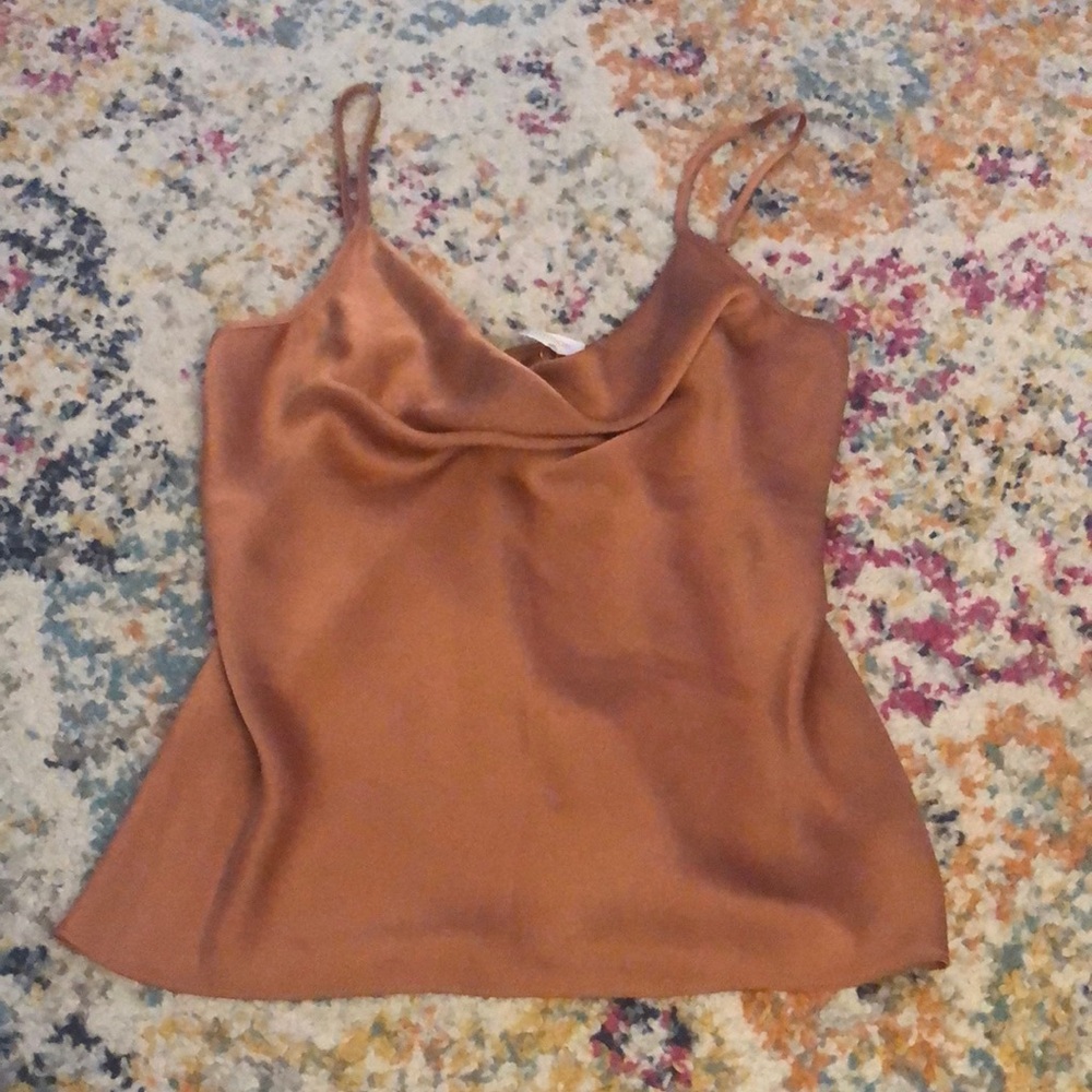 Ramy Brook Abigail Mocha Cowl Neck Tank Top XS original sample NWTS